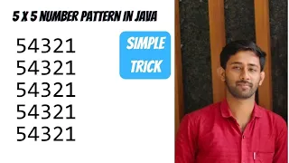 Pattern Program 6 5 5 Number pattern program in java Dry Run in hindi
