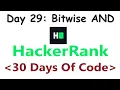 HackerRank 30 Days of Code c Day 29 Bitwise AND 2020