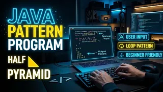 Java Pattern Program with User Input Half Pyramid in Java Beginner Tutorial Hindi