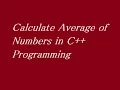 Calculate Average of Numbers in C Programming
