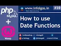 How to use Date Functions in PHP