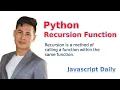 Recursion Function In Python Program Recursive Examples 1-10 Recursion Methods In