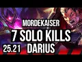 MORDEKAISER vs DARIUS TOP 7 solo kills 3 KR Master 25 21