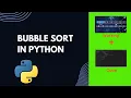Bubble Sort Algorithm in python How bubble sort algorithm work In Hindi Urdu