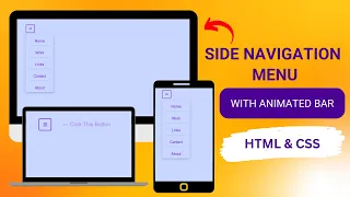 How to close sidebar menu when click outside of it using HTML CSS Web Designing Tutorial