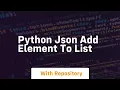 python json add element to list