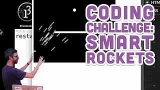 Coding Challenge Smart Rockets in p5 js
