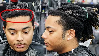 OMG HE WENT 3MONTHS WITHOUT A HAIRCUT MID DROP FADE UNDERCUT DREAD LOCS HAIRCUT TUTORIAL