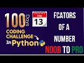 Day 13 100 Days Coding Challenge in Python