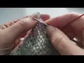 Half fisherman s rib - right leaning double decrease