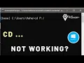 Changing directory is not working in command prompt in windows