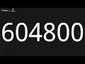 604800 Second Countdown Timer