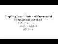 Graph Exponential and Logarithmic Functions on the TI-84 Inverses