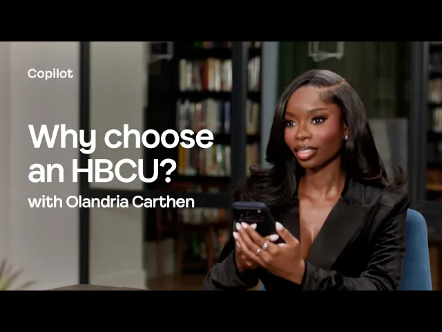 Video: Choosing an HBCU with Olandria Carthen | Microsoft Copilot