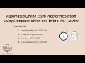 Automated Online Exam Proctoring System Using Computer Vision and Hybrid ML Classifier