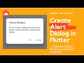How to Create Alert Dialog in flutter with action buttons in just 60 seconds