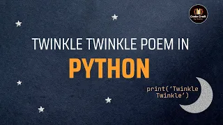 Python for Beginners Print Twinkle Twinkle Poem Fun Coding with Kids