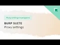How to set up a proxy in Burp Suite