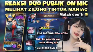 Download REAKSI PUBLIK ON MIC MELIHAT ZILONG TIKTOK MANIAC DI DEPAN MATA | Mobile legends bang-bang MP3