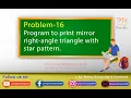 Program to print mirror right-angle triangle with star pattern