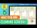 How to Create a Cleaning Schedule in Google Sheets Personalized house chores Simple and Easy
