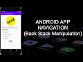 Quiz App Back Stack Manipulation