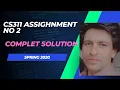 cs311 assignment no 2 solution spring 2022 cs311 assignment 2 solution 2022