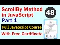 ScrollBy Method in JavaScript Part 1