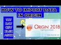 How to import txt dat csv and exel files in OriginPro - OriginLab Tutorial 06