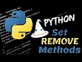 Amazing Python Set Remove Methods Remove Discard Pop Clear Del