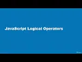 Logical Operators Javascript For Beginners