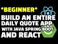 React Spring Boot Tutorial Build a Complete Web Application
