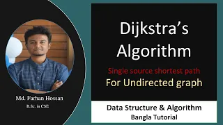 Dijkstra s Algorithm for Undirected graph Data Structure Algorithm Bangla Tutorial