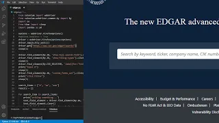 EDGAR data scraping bot using Python Selenium CSV output