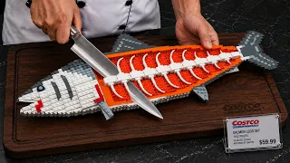 Catch & Fillet LEGO Salmon | Seafood Recipe in Mini Kitchen