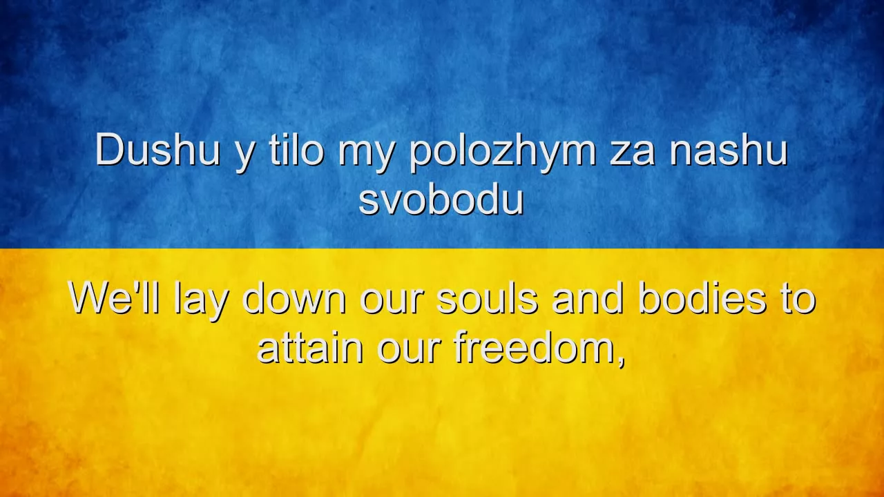 Ukraine National Anthem English lyrics