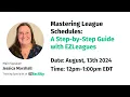 Mastering League Schedules A Step-by-Step Guide with EZLeagues