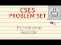 Palindrome Reorder CSES Problem Set