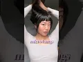 micro bangs trying out different styles