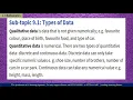 S 1 Mathematics Topic 9 Data Collection and Presentation Lesson 1