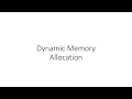 Dynamic Memory Allocation in Embedded C
