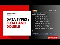 Data Types Float and Double Core Java Telugu Explained