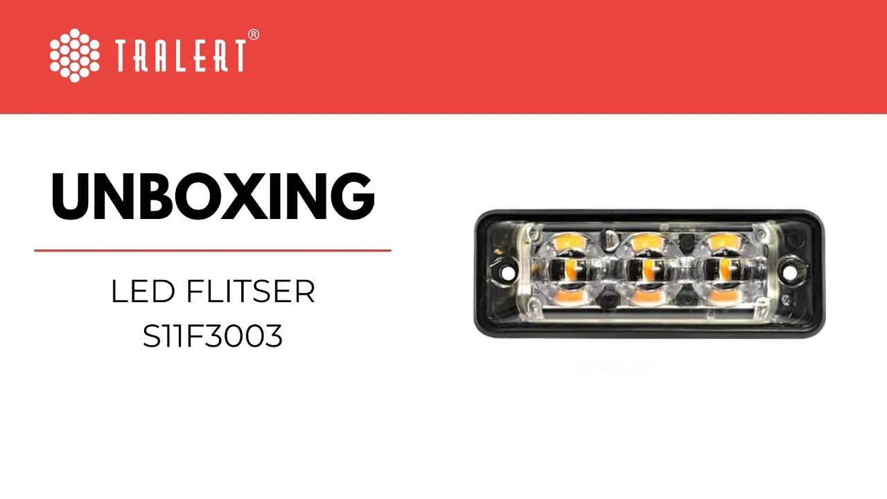 Vidéo : Feu flash LED Slimline ultra-plat | 3 LED's | Orange | 10-30 V | S11F3003