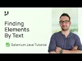 How To Find Elements By Text In Selenium WebDriver Selenium 4 Tutorial With Java TestMu AI
