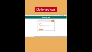 Dictionary App Using HTML CSS and JavaScript