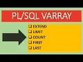 - Varray Methods like Extend limit Count First Last in Oracle Database