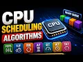 CPU Scheduling Algorithms Explained FCFS SJF Round Robin AT BT WT TAT OS Basics