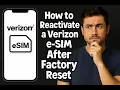 How to Reactivate a Verizon e-SIM After Factory Reset Full Step-by-Step Guide