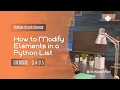 How to modify the elements in a Python list Python Crash Course - Exercise 3 4 3 5
