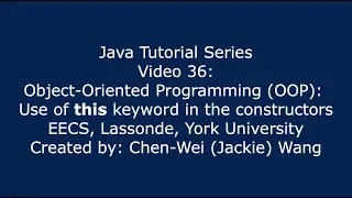 EECS1021 Java Tutorial 36